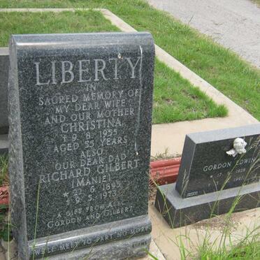 LIBERTY Richard Gilbert 1895-1973 &amp; Christina -1955 :: LIBERTY Gordon Edwin 1928-1997