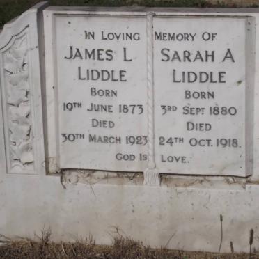 LIDDLE James L. 1873-1923 &amp; Sarah A. 1880-1918