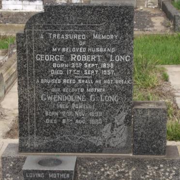 LONG George Robert 1898-1957 &amp; Gwendoline G. POWELL 1899-1980