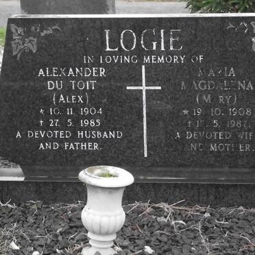 LOGIE Alexander Du Toit 1904-1985 &amp; Maria Magdalena 1908-1987