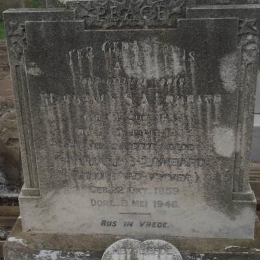 LOMBARD Hermanus S.A. 1859-1937 &amp; Maria J.E. V.D. VYVER 1859-1946