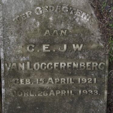 LOGGERENBERG C.E.J.W., van 1921-1933