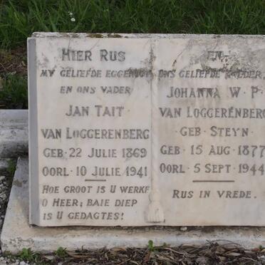 LOGGERENBERG Jan Tait, van 1869-1941 &amp; Johanna W.P. STEYN 1877-1944