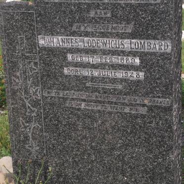 LOMBARD Johannes Lodewicus 1889-1948
