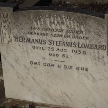 LOMBARD Hermanus Stefanus -1938