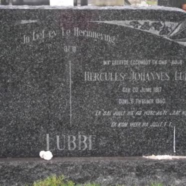 LUBBE Hercules Johannes 1917-1960