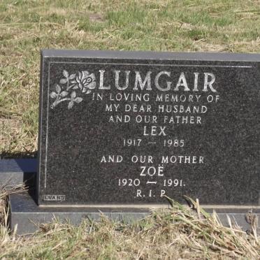 LUMGAIR Lex 1917-1985 &amp; Zoe 1920-1991