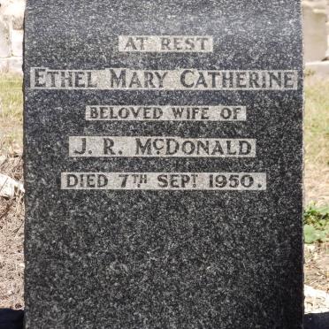Mc DONALD Ethel Mary Catherine -1950