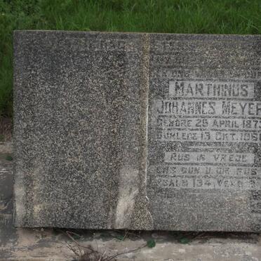 MEYER Marthinus Johannes 1873-1960