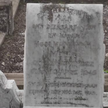 MEYER Moolman W.H. 1922-1945