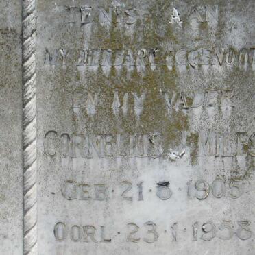 MILES Cornelius J. 1905-1958 