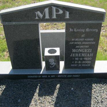 MPI Mongezi Jeremiah 1920-2000