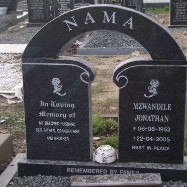 NAMA Mzwandile Jonathan 1952-2005