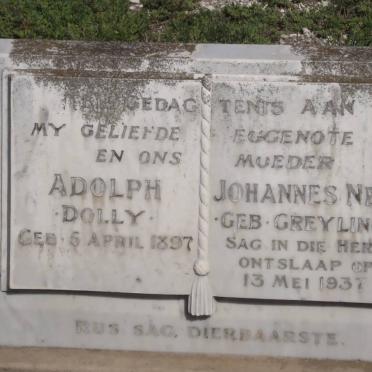 NEL Adolph Johannes nee GREYLING 1897-1937