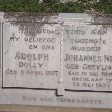NEL Adolph Johannes nee GREYLING 1897-1937
