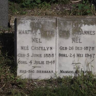 NEL Dirk Johannes 1878-1947 &amp; Martha Jacoba CASTELYN 1888-1940