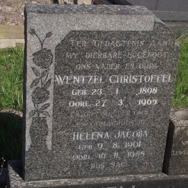 NELL Wentzel Christoffel 1898-1965 &amp; Helena Jacoba 1901-1985