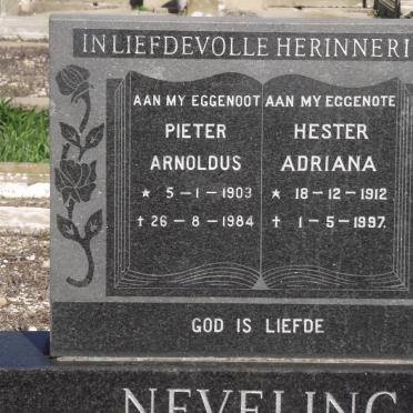 NEVELING Pieter Arnoldus 1903-1984 &amp; Hester Adriana 1912-1997