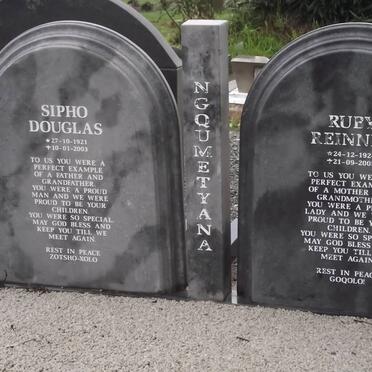 NGQUMETYANA Sipho Douglas 1921-2003 &amp; Ruby Reinnet 1924-2005