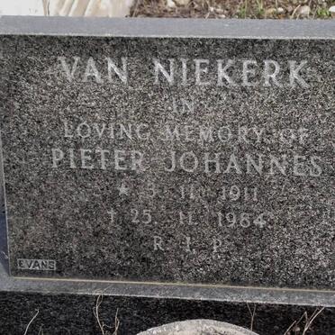 NIEKERK Pieter Johannes, van 1911-1984