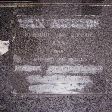 NIEKERK Maria Magdalena, van 1898-?