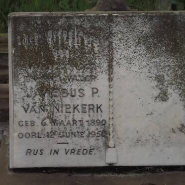 NIEKERK Jakobus P., van 1890-1950