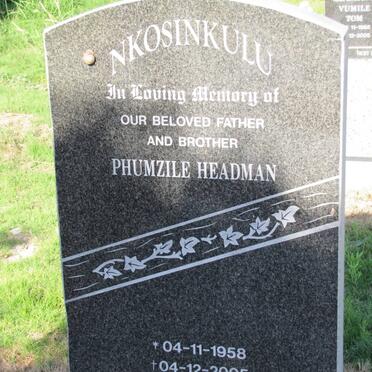 NKOSINKULU Phumzile Headman 1958-2005