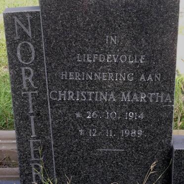NORTIER Christina Martha 1914-1989