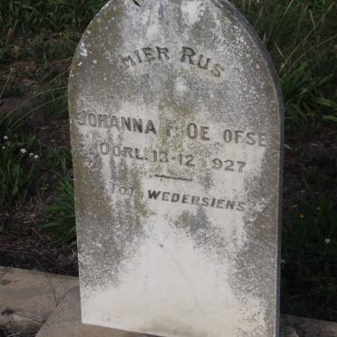 OELOFSE Johanna F. -1927