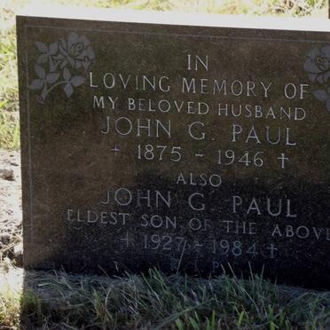 PAUL John G. 1875-1946 :: PAUL John G. 1927-1984