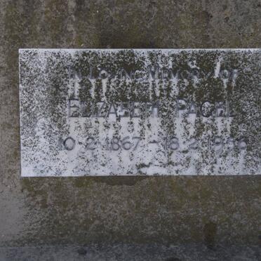 PAGEL Elizabeth 1867-1956