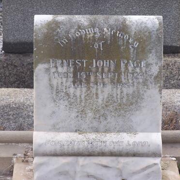 PAGE Ernest John -1925