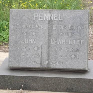 PENNEL John 1901-1975 &amp; Charlotte 1902-1980