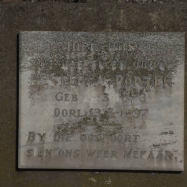 PORTER Hester A. 1873-1937