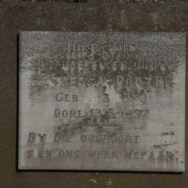 PORTER Hester A. 1873-1937
