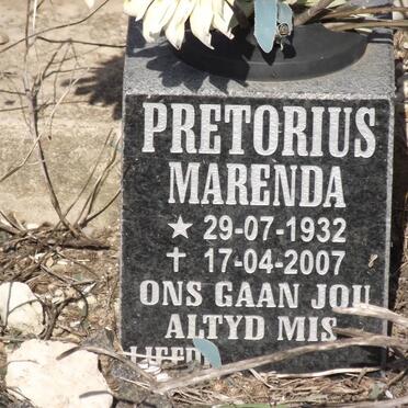 PRETORIUS Marenda 1932-2007