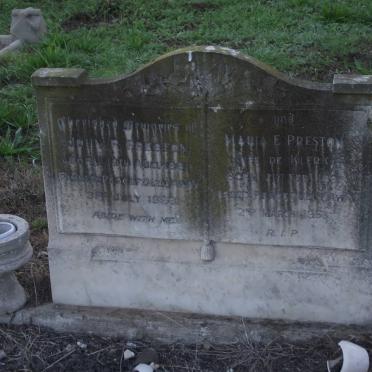 PRESTON John R. 1881-1918 &amp; Maria E. DE KLERK 1891-1958