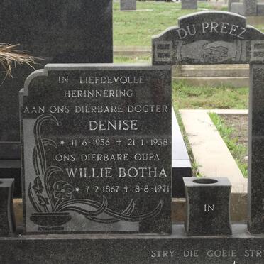 PREEZ Denise, du 1956-1958 :: BOTHA Willie 1867-1971