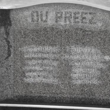 PREEZ Marthinus Jacobus, du 1868-1954 &amp; Hester Margaretha 1881-1970