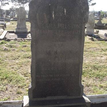 PRESTON Joseph Ainsley 1877-1939 &amp; Clara HALE 1879-1922