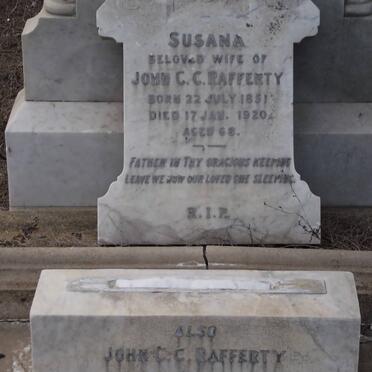 RAFFERTY Susana 1951-1920 &amp; John C.C.