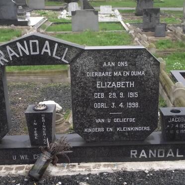 RANDALL Elizabeth 1915-1998 :: RANDALL Jacoba 1937-1953