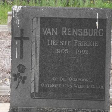 RENSBURG Frikkie, van 1905-1962