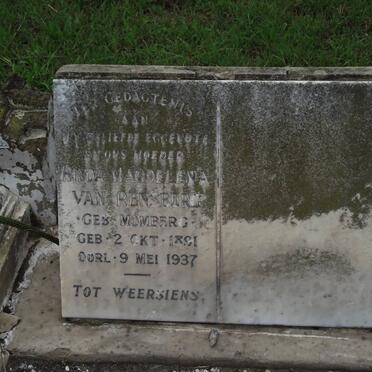 RENSBURG Hilda Magdelena, van nee MOMBERG 1891-1937