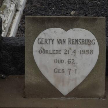 RENSBURG Gerty, van -1958