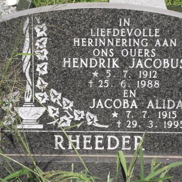 RHEEDER Hendrik Jacobus 1912-1988 &amp; Jacoba Alida 1915-1995