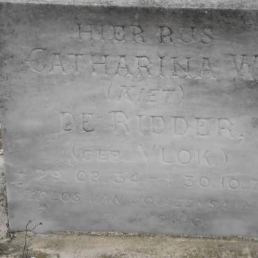 RIDDER Catherina W., de nee VLOK 1934-1979