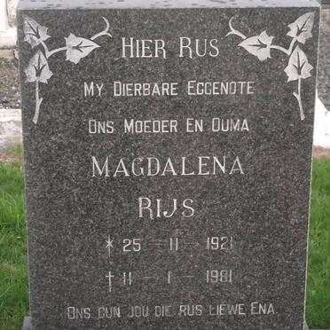 RIJS Magdalena 1921-1981