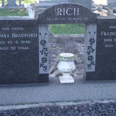 RICH Thomas Bradford -1946 &amp; Frances Sophia -1965