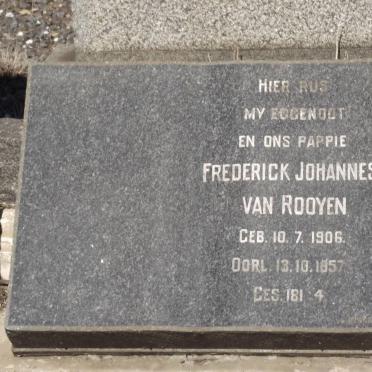 ROOYEN Frederick Johannes, van 1906-1957